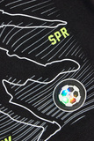 Set of SPRINT shorts in black with football player print.