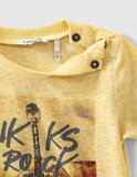 IKKS blouse in yellow color with print.