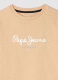 Μπλούζα βαμβακερή Pepe Jeans σε ανοιχτό πορτοκαλί χρώμα.