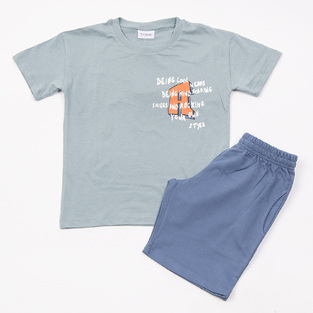 Σετ σορτς TRAX σε χρώμα μέντα με τύπωμα στο πίσω και μπροστινό μέρος.