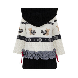 Lapin dress with hood and knitted details.