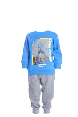 JOYCE tracksuit set in roux blue with print.