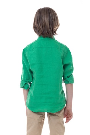 U.S. Shirt POLO in green color with collar.
