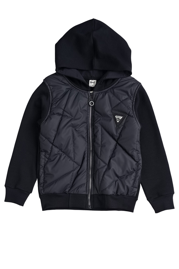 SPRINT sweatshirt jacket in dark blue color with quilted detail.