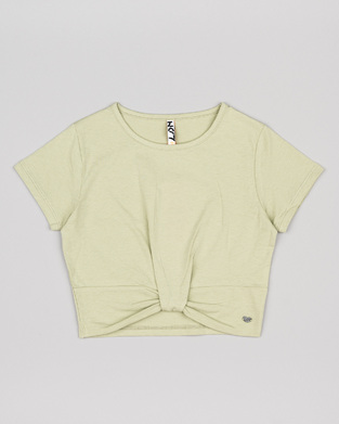 LOSAN blouse in olive color with grip at the hem.