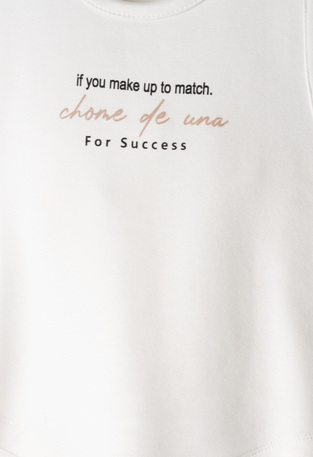 Σετ παντελόνα ΕΒΙΤΑ σε χρώμα λευκό.