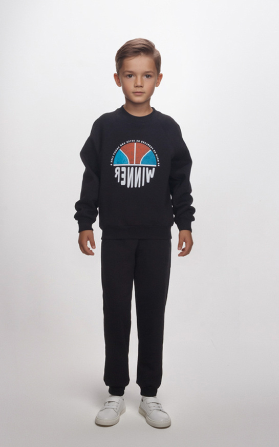 Μπλούζα φούτερ JOYCE σε χρώμα μαύρο.