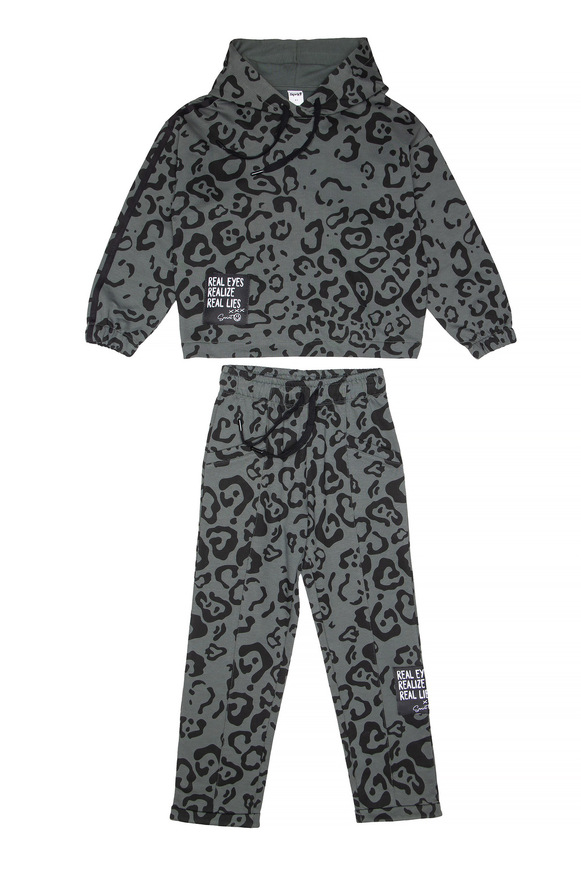 Εποχιακό σετ φόρμας SPRINT σε σκούρο γκρι χρώμα με κουκούλα.