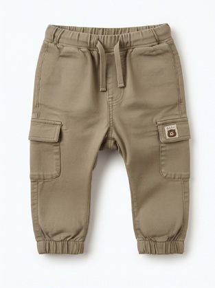LOSAN cargo pants in beige color.