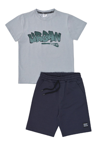 Sprint blouse and shorts set in gray-anthracite color.