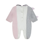 LAPIN HOUSE bodysuit with "knitting" pattern.
