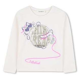 BILLIEBLUSH blouse in off-white color with embossed print.