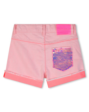 BILLIEBLUSH shorts with twill fabric in pink.