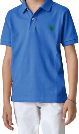 U.S. pique polo shirt POLO in roux blue.
