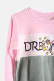 DREAMS velor pajamas in pink with an embossed unicorn print.