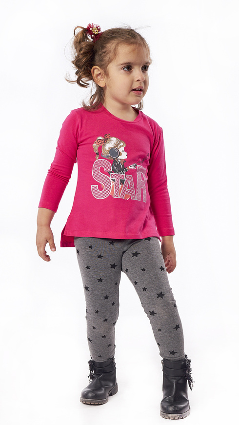 EBITA leggings set in fuchsia color with "STAR" print.