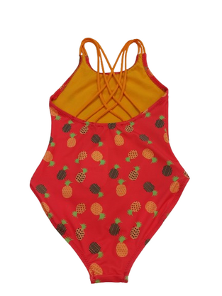 CROOLita one-piece swimsuit in coral color.