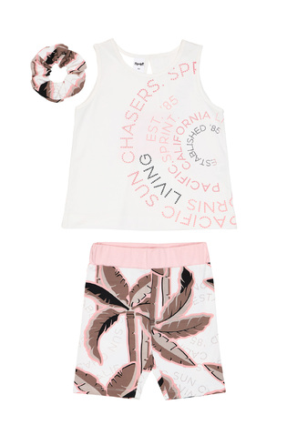 Σετ κολάν SPRINT σε χρώμα εκρού με ασορτί λάστιχο για τα μαλλιά.