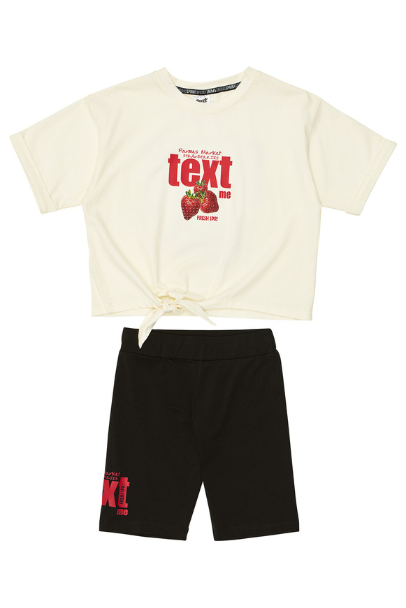 Σετ κολάν SPRINT σε χρώμα εκρού με μαύρο.