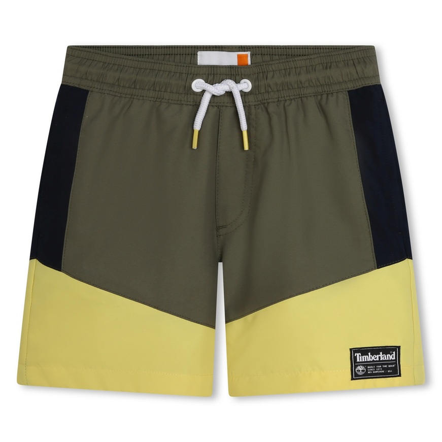 TIMBERLAND Bermuda shorts in khaki and yellow colors.