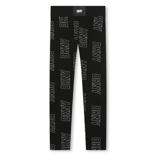 Leggings D.K.N.Y. in black color with all over "DKNY" logo.