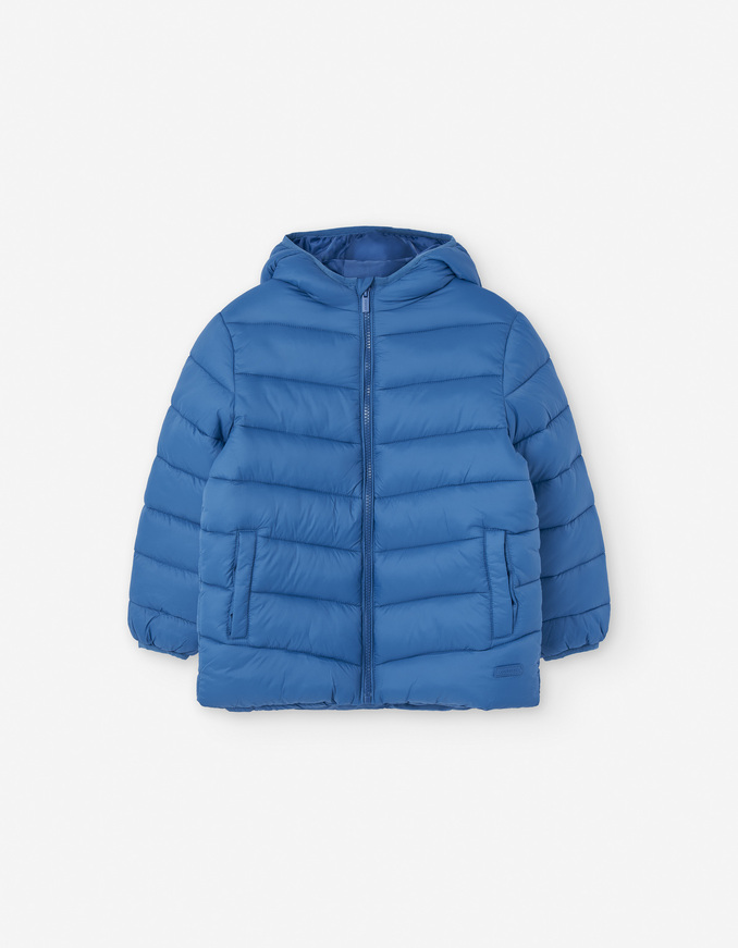 Μπουφάν LOSAN σε χρώμα μπλε με ενσωματωμένη κουκούλα.