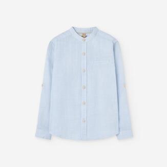 Πουκάμισο Losan σε σιέλ χρώμα με Μάο γιακά.