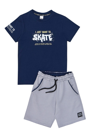 Sprint blouse and shorts set in dark blue-gray.