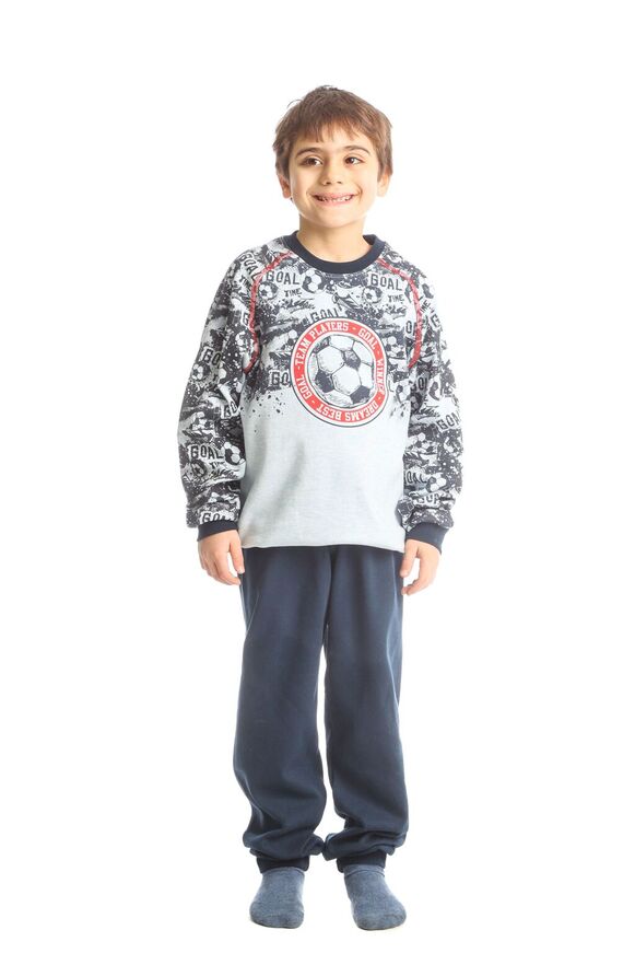 DREAMS pajama in siel color with ball print.