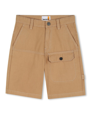 TIMBERLAND Bermuda shorts in beige color with ripstop fabric details.