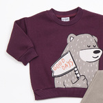 Σετ φόρμας TRAX σε μπορντώ-γκρι χρώμα.