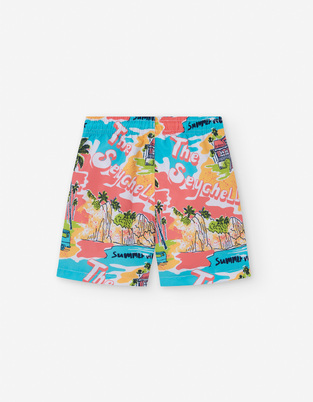 LOSAN bermuda swimsuit with "summer vibes" print