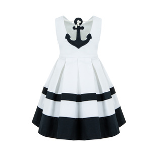 Φόρεμα LAPIN HOUSE σε λευκό χρώμα με ναυτικό ύφος.