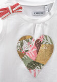 IKKS sleeveless blouse in white color with heart print.