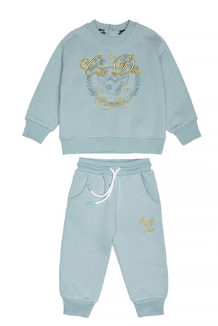 SPRINT tracksuit set in mint color with round neckline.