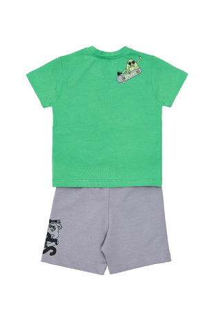 Σετ μπλούζα με βερμούδα SPRINT, σε πράσινο-γκρι ανοιχτό χρώμα.