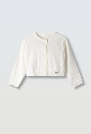 Ζακέτα ΕΒΙΤΑ σε χρώμα λευκό.