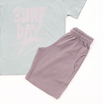 Σετ σορτς TRAX σε μέντα χρώμα με το λογότυπο "SURF DAY".