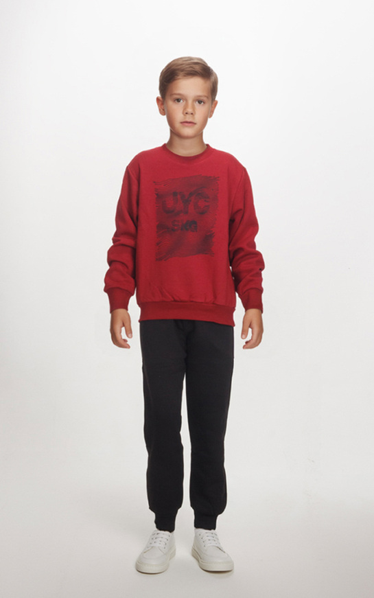 Σετ φόρμας JOYCE σε μπορντώ-μαύρο χρώμα.