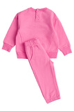 Σετ φόρμας SPRINT σε ροζ χρώμα με ανάγλυφο λογότυπο από παγιέτες.
