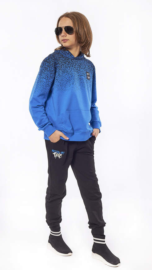 HASHTAG tracksuit set in roux blue with hood and special design.
