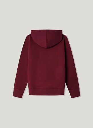 Μπλούζα φούτερ PEPE JEANS σε μπορντώ χρώμα με κουκούλα.