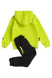 SPRINT tracksuit set in lime color with hood.