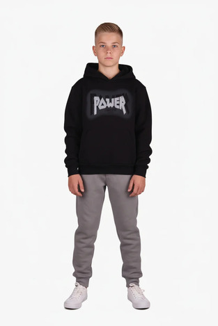 JOYCE tracksuit set in black and gray.