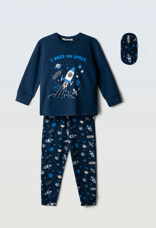 HOMMIES pajamas in dark blue.