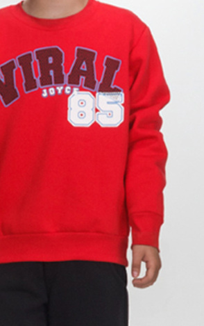 JOYCE suit set in red-black color.