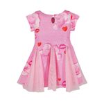 LAPIN HOUSE dress in pink color with romantic floral design.