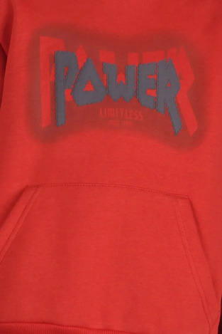 JOYCE tracksuit set in dark orange with charcoal.