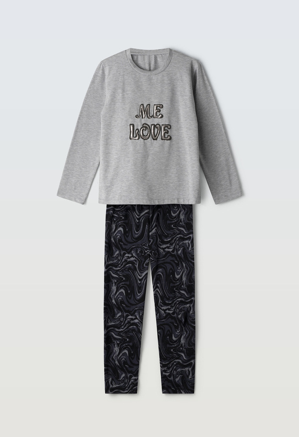 Σετ κολάν Ebita σε μωβ με μαύρο χρώμα.