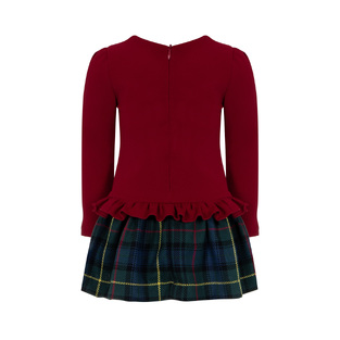 Φόρεμα LAPIN HOUSE σε κόκκινο χρώμα με καρό σχέδιο. 